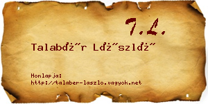 Talabér László névjegykártya
