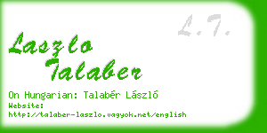 laszlo talaber business card